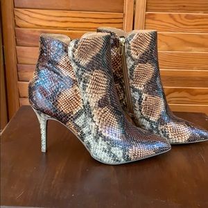 Faux snakeskin boot. Beautiful.